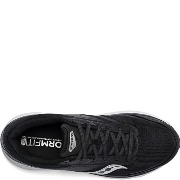 SAUCONY WOMEN'S ECHELON 8 RUNNING SHOE, BLACK/WHITE, 10 - Picture 4 of 6